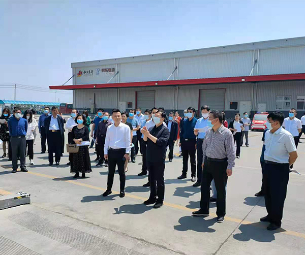 唐山市政协党组书记、、、主席胡国辉一行考察德赢VWIN-京东华北物流基地(图1)