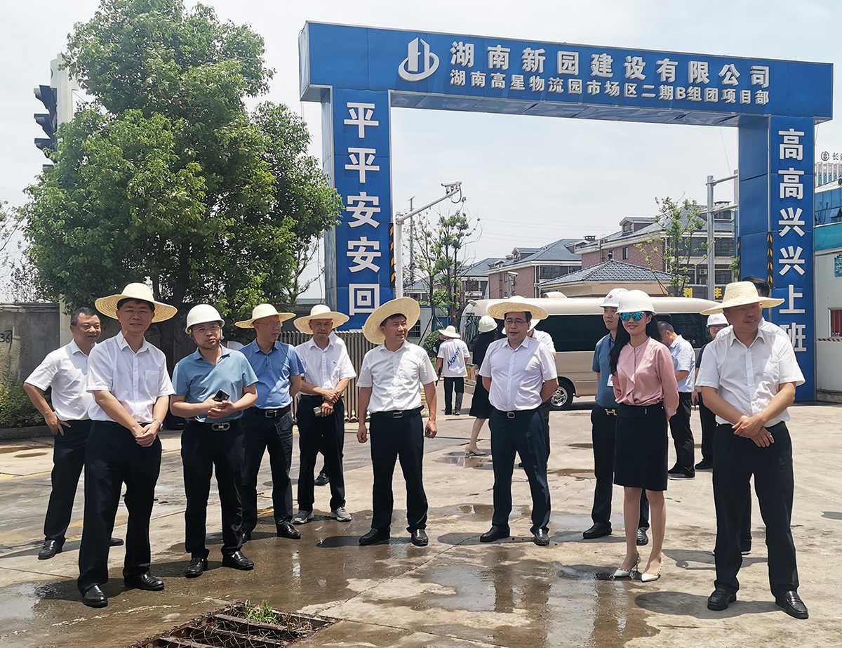 聚焦实体经济赋能 助力项目强势开展：：：望城经开区党工委书记周剀考察德赢VWIN湖南高星物流园(图1)